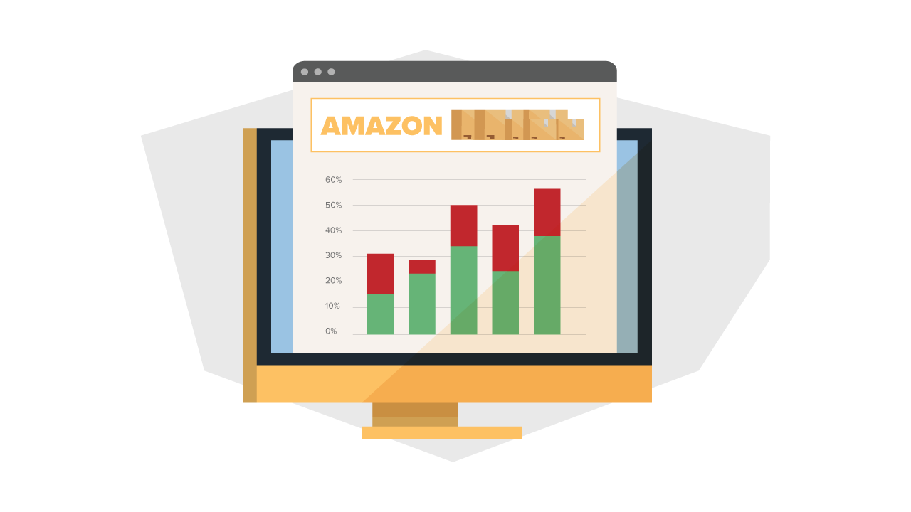 amazon inventory displayed in graphs on a computer screen