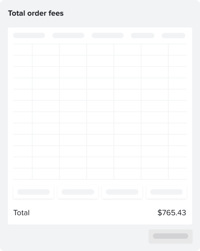 Prep total order fees