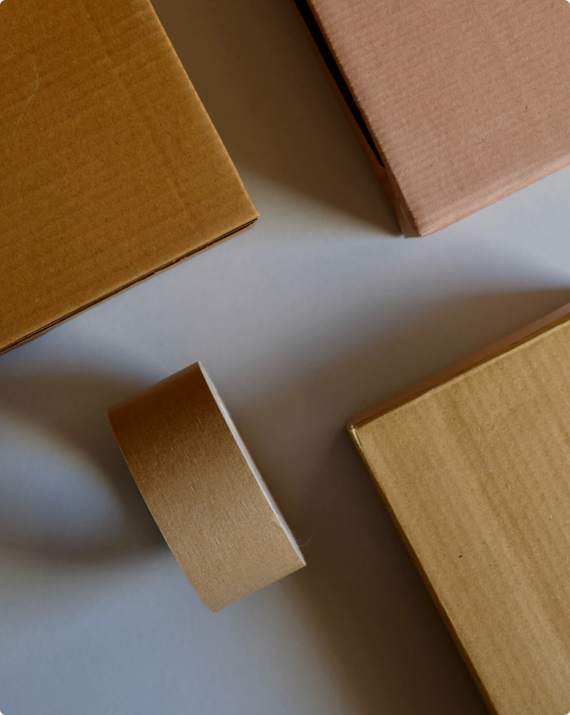 Cardboard boxes prep